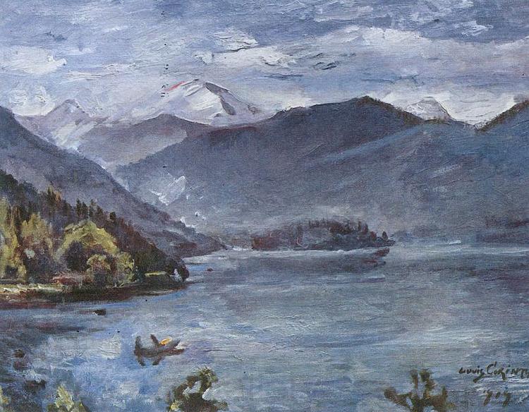 Lovis Corinth Walchensee, blaue Landschaft Norge oil painting art